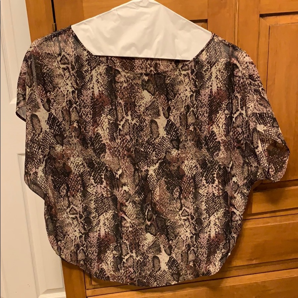 Guess sheer snake skin blouse- barely worn!